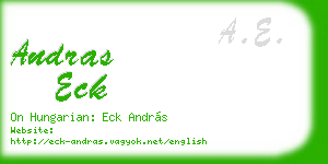 andras eck business card